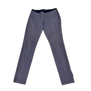 Banana Republic Charcoal gray  Ponte knit ankle Trousers side zipper size large